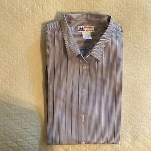 J Crew Tuxedo Front PinStripe Shirt
